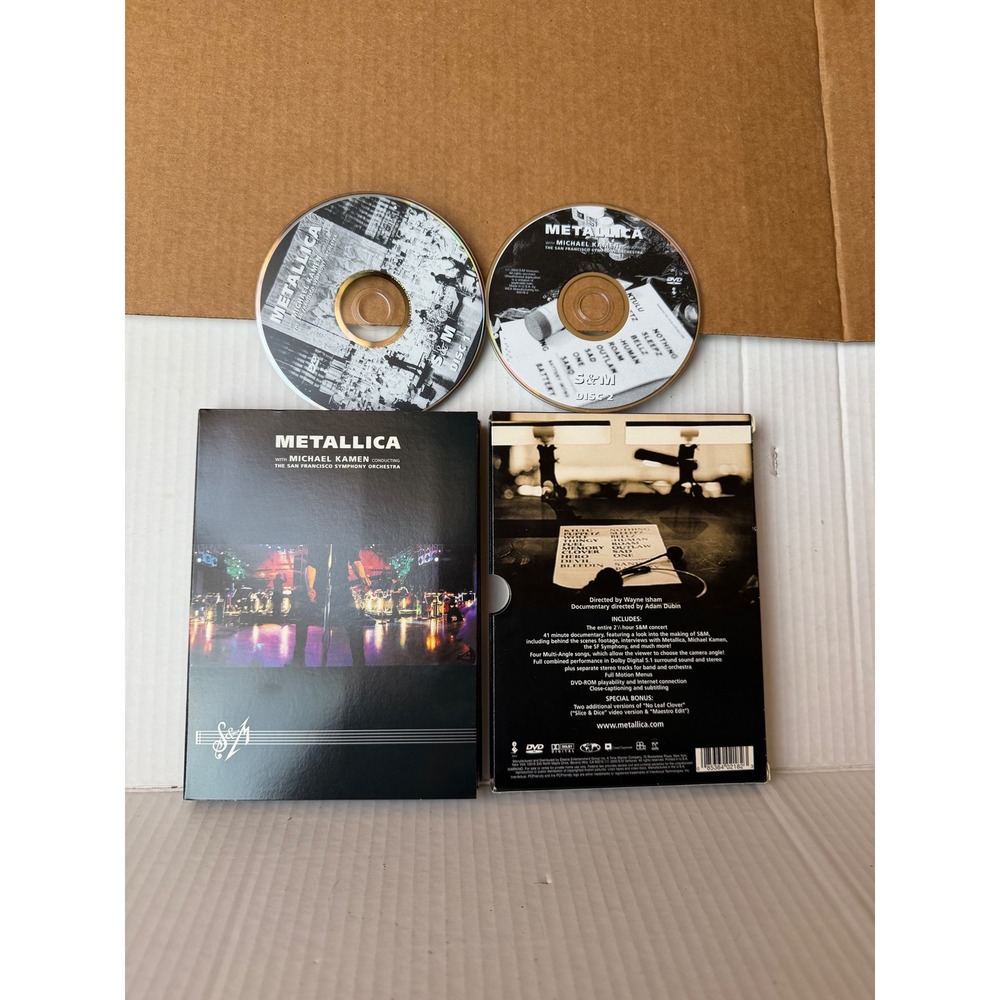 Metallica S&M 2-Disc DVD San Francisco Symphony‎ Orchestra 2000 Michael Kamen